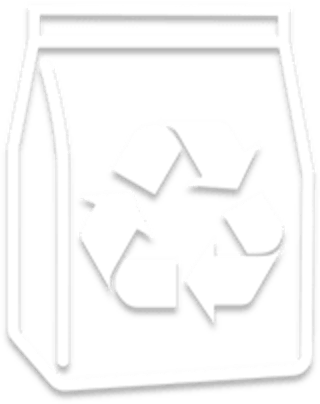 senseo recycable zakken icoon wit